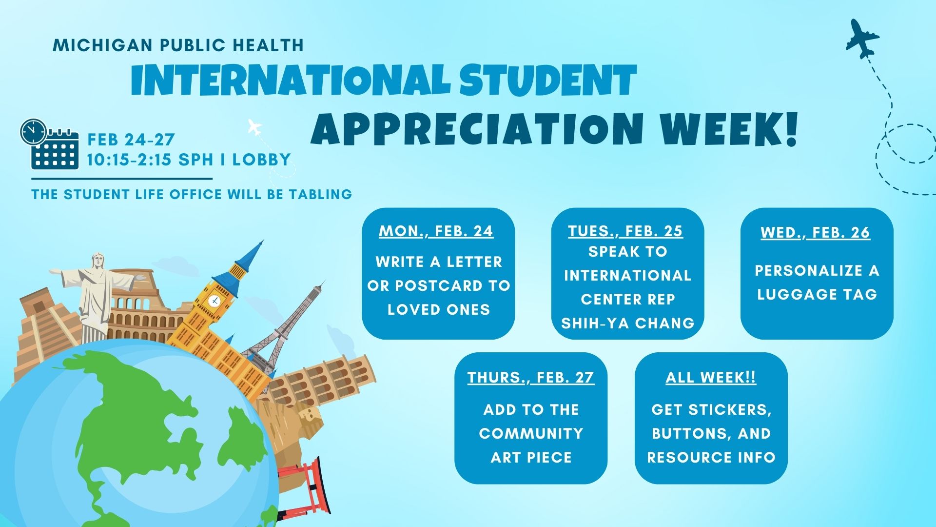 Event Flyer for International Student Appreciation Week